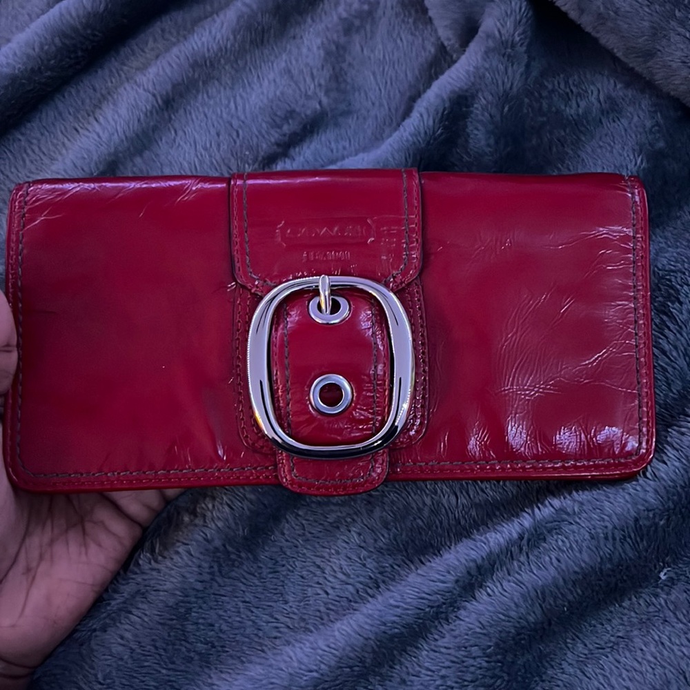Red Vintage Coach Clutch